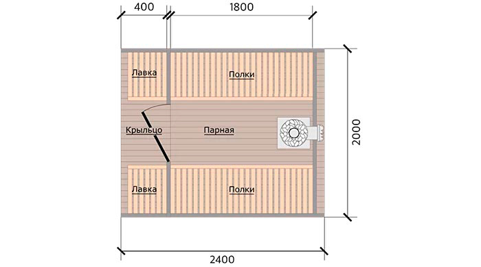 Планировка бани