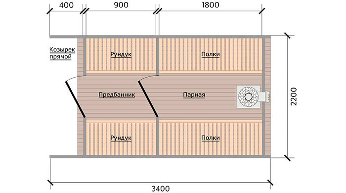 Планировка бани
